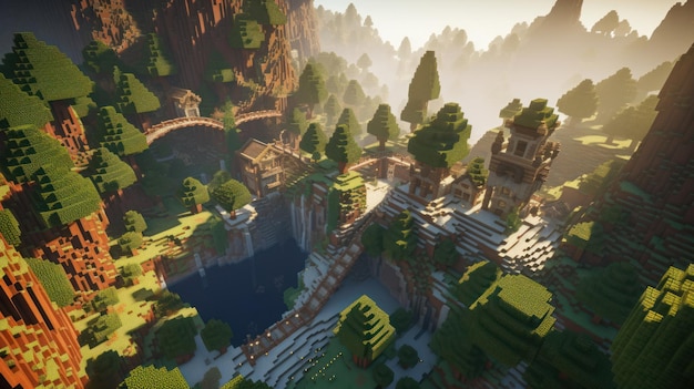 Ein Minecraft-Dorf in Minecraft