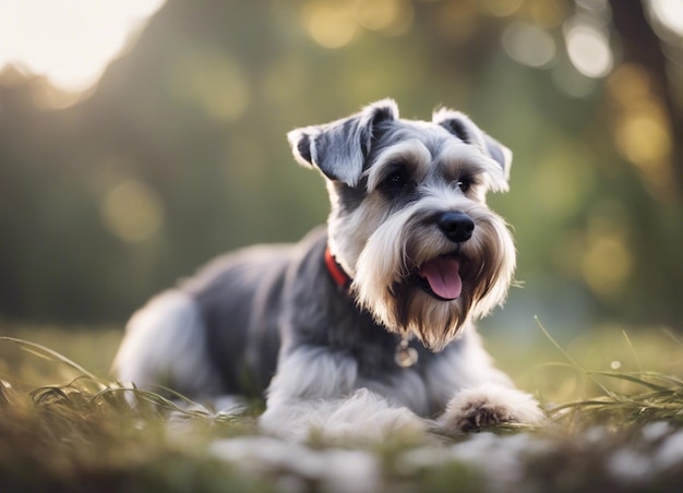 Ein Miniatur-Schnauzer