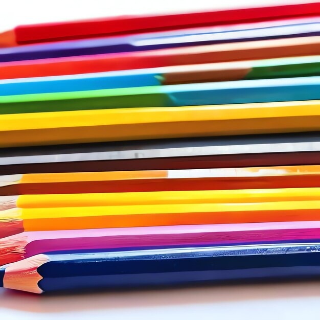 Ein minimaler Bleistift-Hintergrund Regenbogen-Kreativ