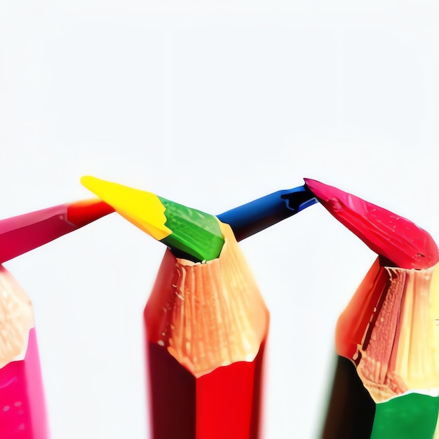 Ein minimaler Bleistift-Hintergrund wie ein Regenbogen-Kind