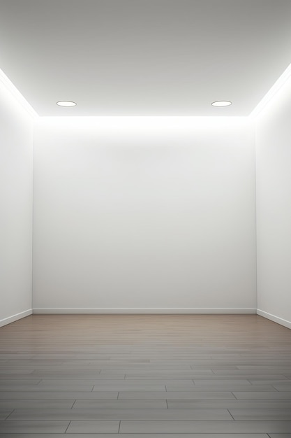 Ein minimalistischer leerer Raum mit einem einzigen Spotlight, eine von KI erzeugte Illustration