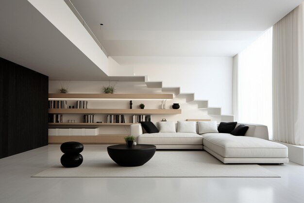 Foto ein minimalistisches, erstaunliches innenarchitektur
