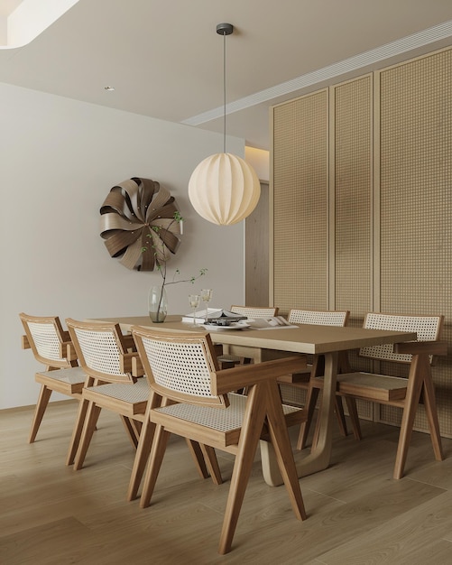 Ein minimalistisches Esszimmer