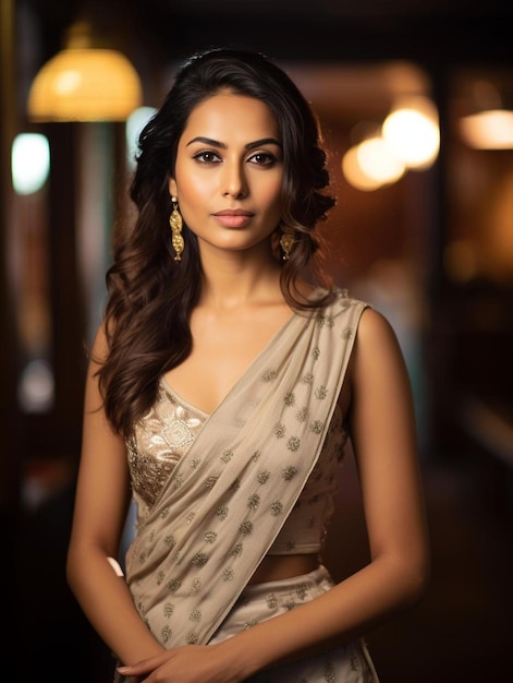 Ein Model in einem Sari