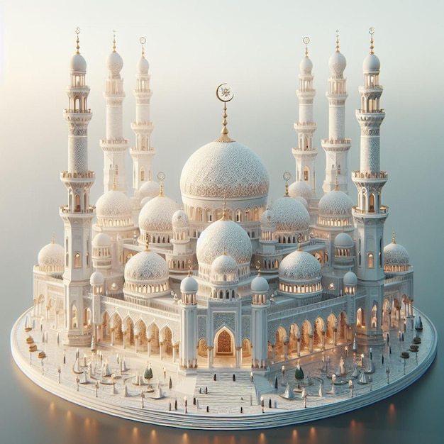 ein Modell einer Moschee, das von der Moscheefirma hergestellt wurde