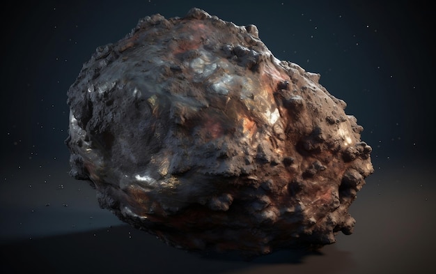 Foto ein modell eines felsens mit dem wort asteroid darauf