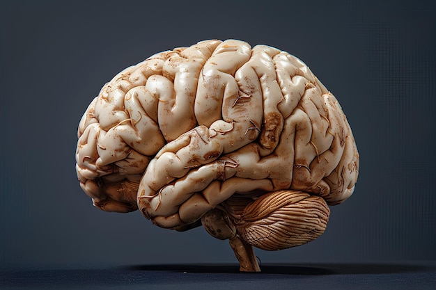 Ein Modell eines menschlichen Gehirns auf einem Tisch