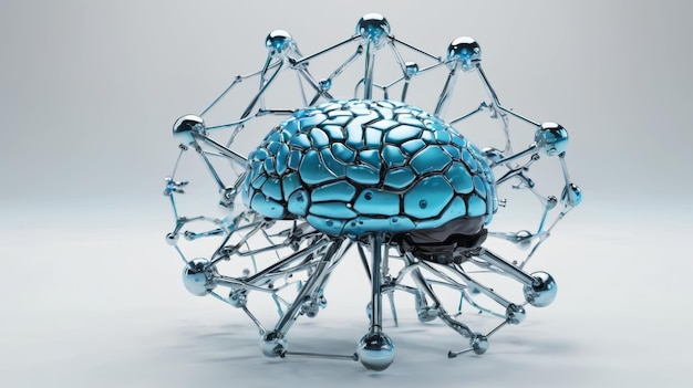 Ein Modell eines menschlichen Gehirns gezeigt
