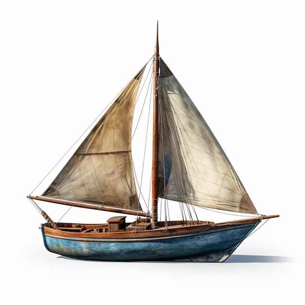 ein Modell eines Segelbootes