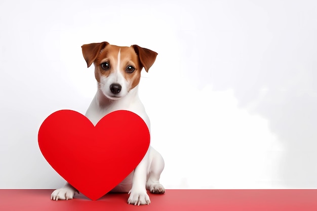 Foto ein modell mit einem herz für valentinstag, eine romantische postkartenvorlage