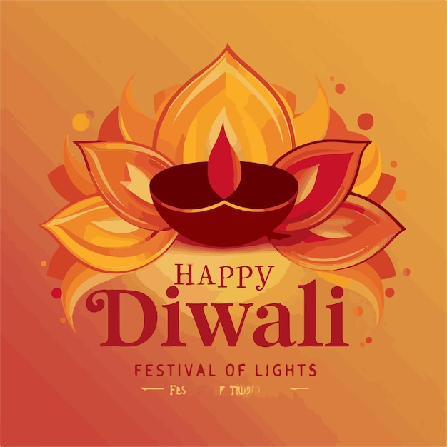 Ein modernes abstraktes Poster zum glücklichen Diwali