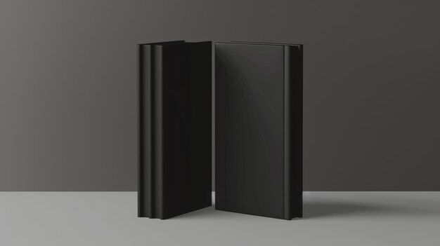 Foto ein modernes realistisches modell eines 3d-stand- und liegen-katalogbuch-tagebuchs oder -wörterbuchs in einem leeren hardcover