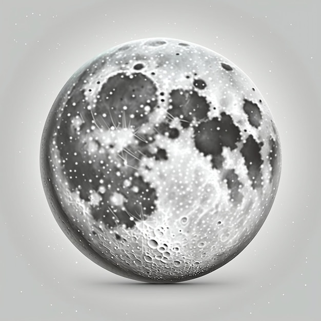 Ein Mond wird mit dem Mond im Hintergrund gezeigt.