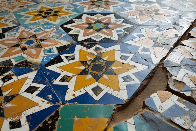 Ein Mosaikmuster aus einem marokkanischen Riad, das von KI generiert wurde