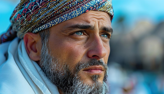 Ein muslimischer Mann auf dem Eid al-Adha-Urlaub HD 8K Tapete Fotografie