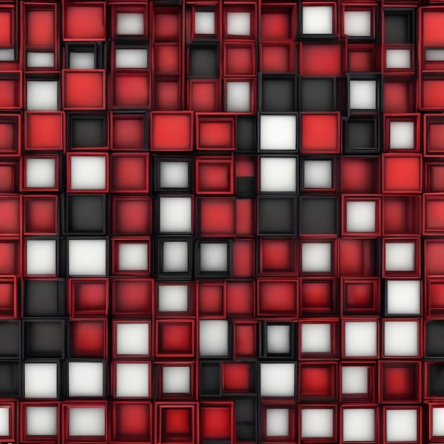 Ein Muster aus roten und schwarzen Quadraten