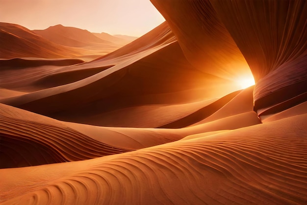 Ein mysteriöser goldener Nebel wirbelt im Antelope Canyon