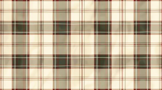 Ein nahtlos wiederholbares Muster eines klassischen Tartan-Platten-Designs in gedämpften Erdtönen von Beige-Grau und Burgund