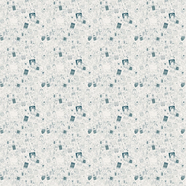 Ein nahtloses Muster mit blauem und weißem Hintergrund.
