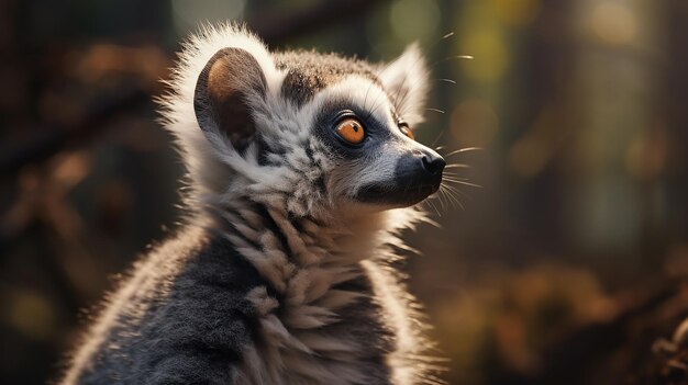 ein niedliches Lemur-Tier aus der Nähe