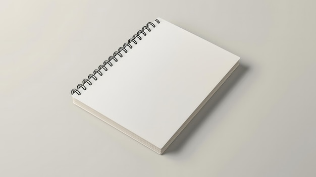ein Notizbuch mit einem spiralförmigen Notizbuch ist geöffnet