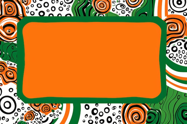 Foto ein orange-grüner und weißer hintergrund mit wirbeln