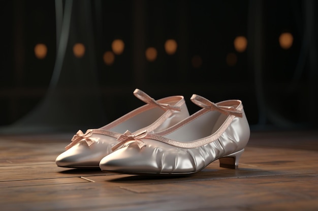 Ein Paar elegante Balletschuhe, die Gnade repräsentieren 00150 02