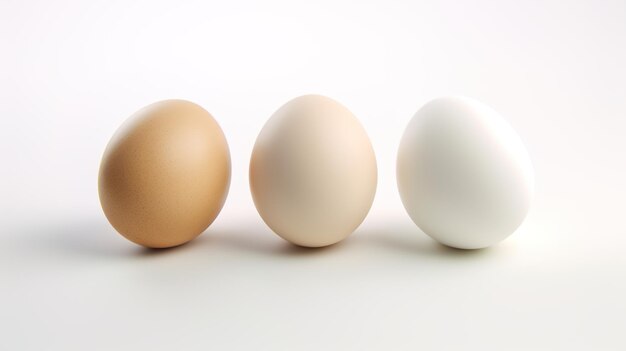 Ein paar frische Eier auf weißem Hintergrund