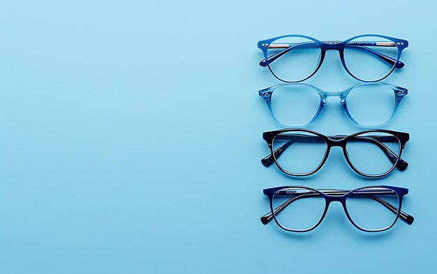 ein Paar Gläser liegen auf einer blauen Oberfläche