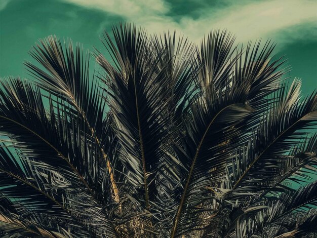 ein Palmbaum wird mit grünem Hintergrund dargestellt