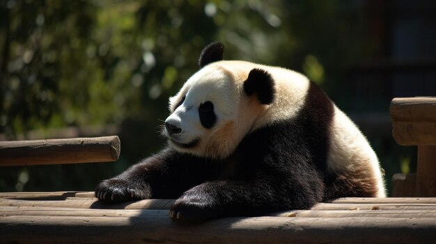 Ein Pandabär im Zoo