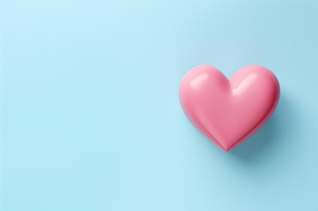 Ein pastellrosa Herz in einem zarten weichen Design der Grußkarte perfekt für Valentinstag und Liebesfeiern