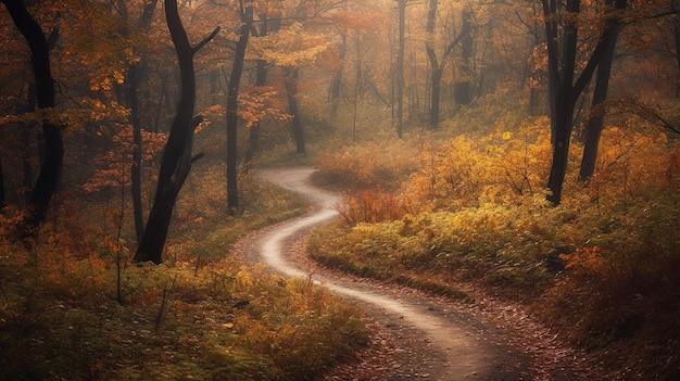 Ein Pfad durch den Wald mit dem Wort Wald darauf