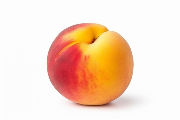 ein Pfirsich mit einem Loch darin