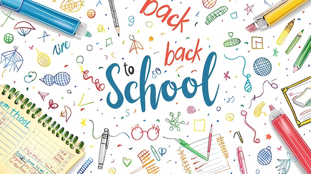 ein Plakat, auf dem geschrieben steht: "Zurück zur Schule"