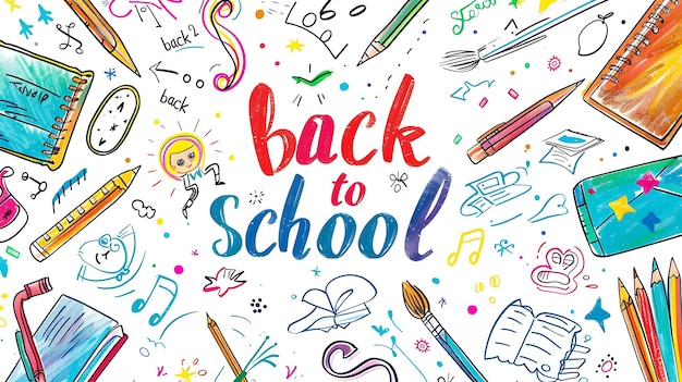 ein Plakat, auf dem geschrieben steht: "Zurück zur Schule"