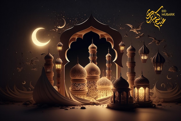 Ein Plakat für das Lichterfest mit den Worten Ramadan