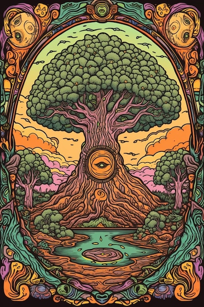 Ein Plakat für den Baum des Lebens.