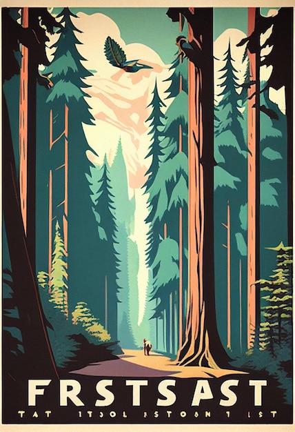 Ein Plakat für den neuen Wald.