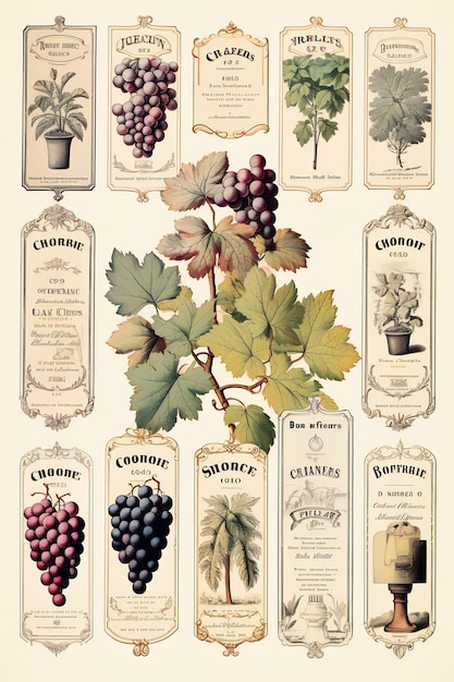 ein Plakat für den Wein des Weines des Weines
