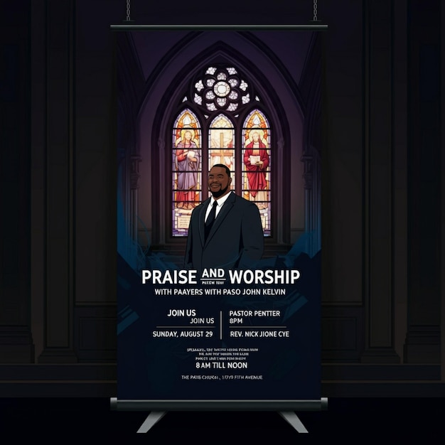 ein Plakat für die Kirche mit der Aufschrift "Friedenskirche"