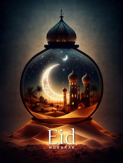 Ein Plakat für eid al - wirbt für eid al - Anzeige.