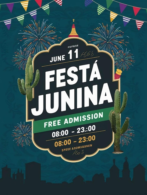 Foto ein plakat für ein festival namens festival