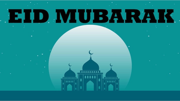 ein Plakat für eine Moschee mit einem Mond und Sternen darauf