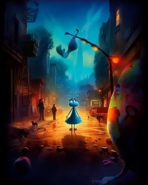 Ein Plakat für einen Film namens „Der blaue Vogel“.