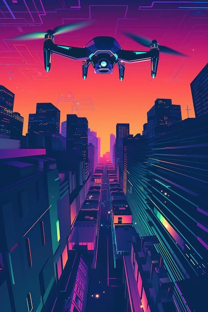 Ein Plakat für einen Film namens „The Future“ trägt den Titel „Cyberpunk“