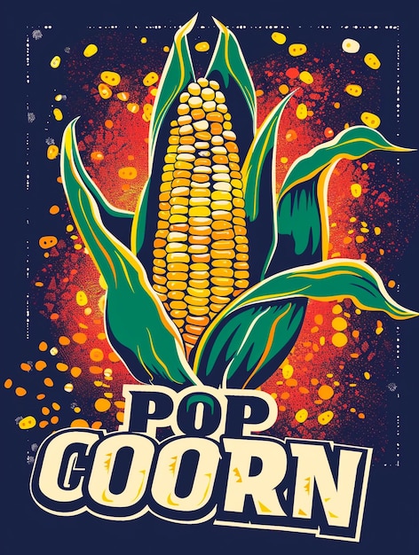 Foto ein plakat für mais mit mais an der spitze