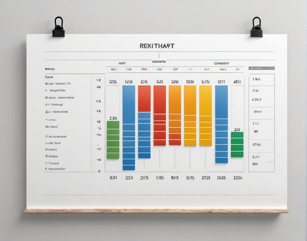 Foto ein plakat mit einem balkendiagramm