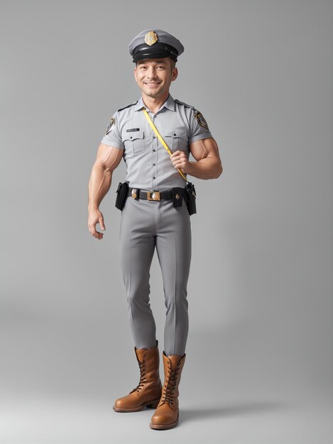 ein Polizist in Uniform