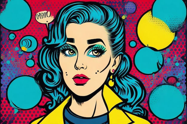 Foto ein pop-art-stil mit comic-blasenpunkten comic-art-illustrations-hintergrund